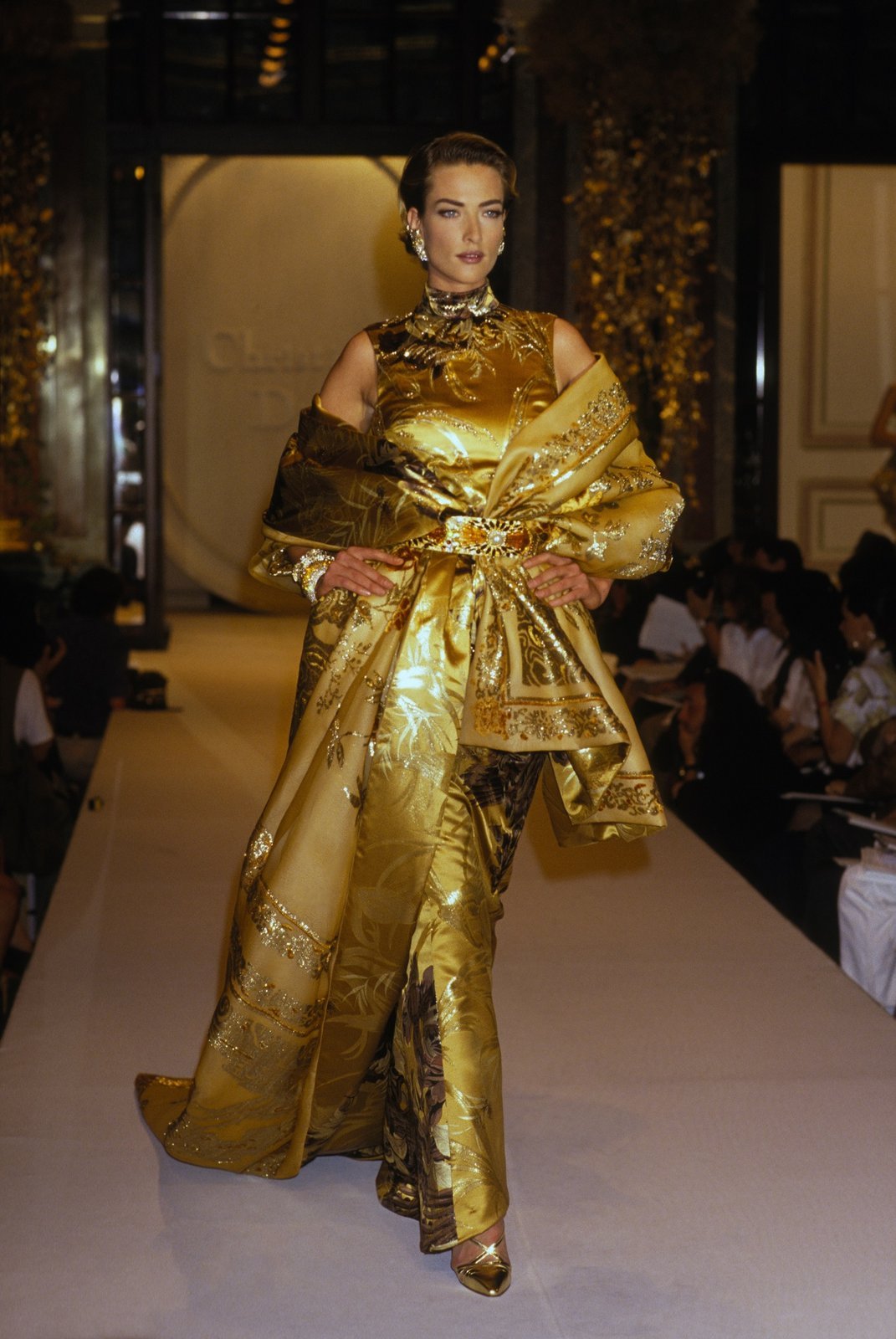 Louis Féraud Haute Couture Gold Dress Fall-Winter Collection, 1991