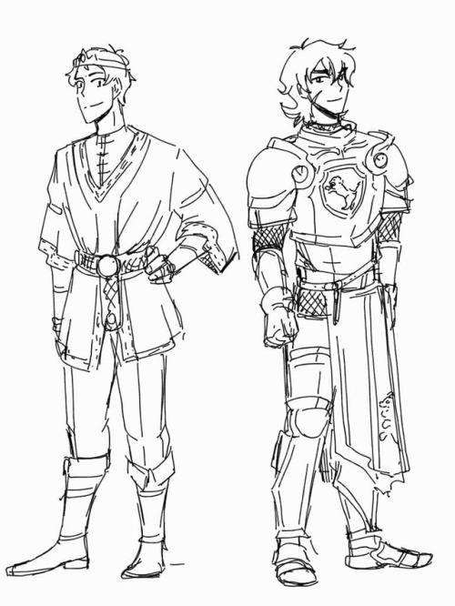 linipik: King/Knight AU Some of the outfits for this au-the first one they are around 15-the daily l