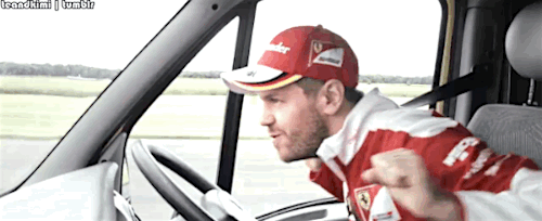 teandkimi:Sebastian Vettel driving an ambulance (x)