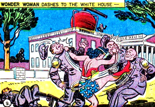 superdames:  Save us… —Sensation Comics #54 (1946) by Joye Murchison & H.G. Peter