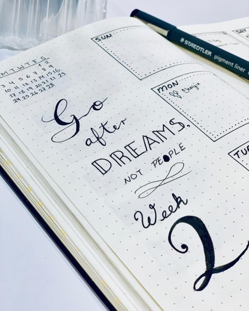 “Go after dreams, not people.” - #bulletjournal2019 #bujoinspiration #leuchtturm1917 #bu