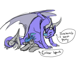 Ember-Spark:  Askdrakomod:  Drako Interacts  Strangely With Other Mods.  Ember: