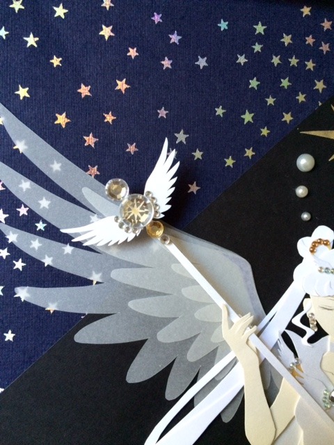 mangakachan:FINALLY done with my Sailor Cosmos paper craft! It took me two weeks, working on and off