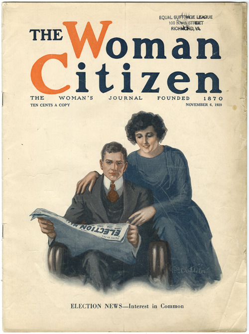 How can they look so calm? The Woman Citizen, November 6, 1920 was published following the first pre