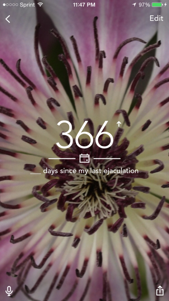 Yes, 1 Year And 1 Day Since I Last Ejaculated. I Was Told To ‘take A Pill’ That Morning In Anticipation