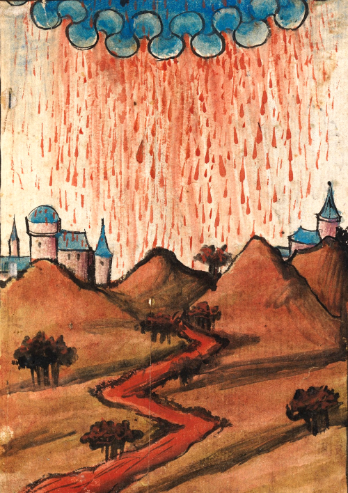 signorformica: Blood rain, as a sign of the end of times. Psautier, Augsbourg ~ 1485 Basel Universit