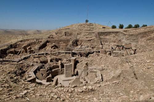 Göbekli Tepe, an archaeological site at the top of a mountain ridge in the Southeastern Anatolia, an