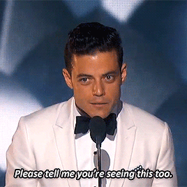 ramibabe:  Rami Malek during his speech for winning Lead Actor in a Drama Series