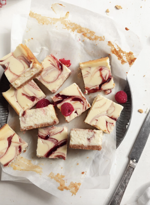fullcravings:White Chocolate Raspberry Cheesecake Bars