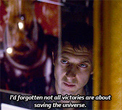 thisbrilliantsky:  themaebee:  morgrana: Doctor Who meme | undernoticed quotes | (1/?) | The God Complex “I’d forgotten not all victories are about saving the universe”  That line.  #YES #THIS IS SO IMPORTANT #THE DOCTOR NEEDS TO REMEMBER THIS #ESPECIALLY