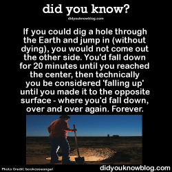 did-you-kno:  If you could dig a hole through