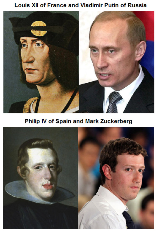 thegodlessatheist:Celebrity and historic figure doppelgangers