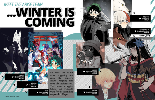 jammyjellyzines: Arise: Winter Edition Contributor List! Apologies for the delay but the contributor