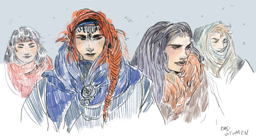 ems-uitwaaien: emsleita: requested sketch of some feanorians- they are finding something a little am