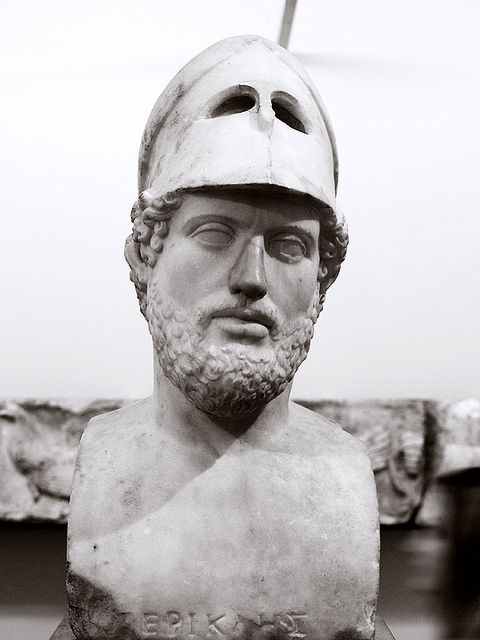 marmarinos:Ancient Roman bust of Perikles (c. 494-429 BCE), dated to the 2nd century CE. Marble. Cur