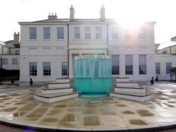 hasana-chan:  thefuuuucomics:  A vortex water fountain sculpture called Charybdis, created by artist William Pye. The fountain sits in front of the Seaham Hall Hotel in County Durham in the UK.  WOW