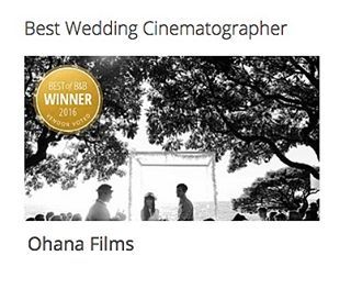 Say what?!? This was a nice way to start the day. Thanks to everyone who voted us Best Wedding Cinem