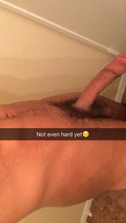 celebrityeggplant:  snapchatsfinestx4:  😋  I hate when dudes send a pic “hard” saying it isn’t hard,  but he’s cute lol