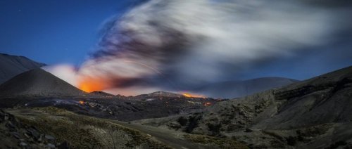 itscolossal: Towering Plumes of Volcanic Smoke Mix With Streaks of Lightning in Photographs by Franc