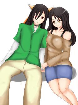A picture of my girlfriend and I, commissioned by my girlfriend for valentines day from Ichiruki Misaki. Awesome stuff, happy valentines day y'all