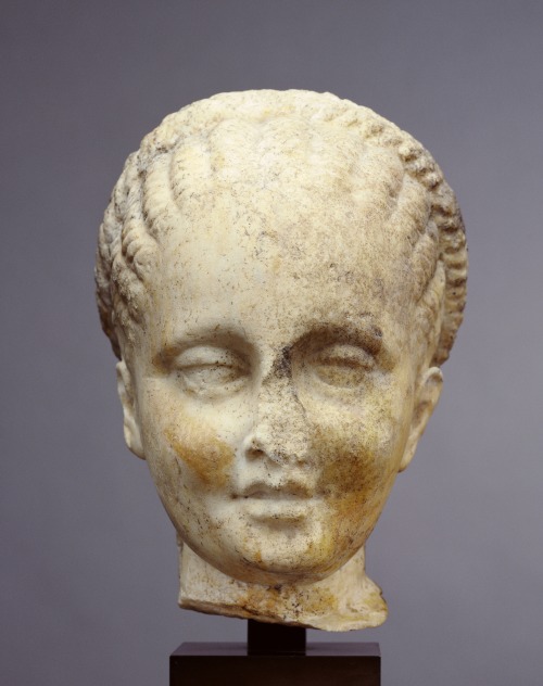 Gals of the Getty collection through the ages. Head of a Girl, about 300 B.C., UnknownMummy Portrait