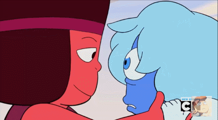whatwouldtheindiansdo:  30 day SU meme: OTPs [¾] - Ruby/Sapphire“I’ve never had three eyes before…”“I’ve never had more than one! It was nice…”
