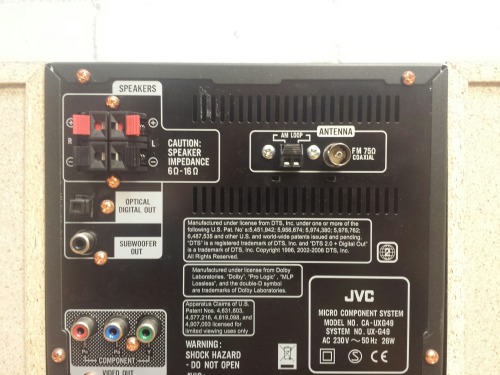 Jvc UX-G49 Micro Component System, 2007