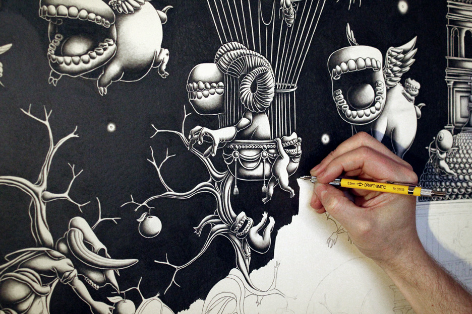 sosuperawesome:  A Triptych - The Landing 2012 - Left Panel   A Triptych - The Landing-