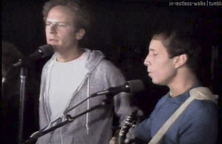 Simon & Garfunkel Singing Homeward Bound At The Press Conference On The Eve Of The Concert In Central
