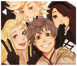 nymre:  bravely default kids selfie. i love this game lots hnn  