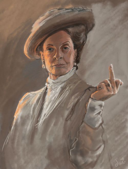 themarysue:  flat-adverb:  lucillebruise:  stunningpicture:  Portrait I drew of the lovely Maggie Smith.  I am getting this framed and hung over my fireplace goddamn.  Same.   