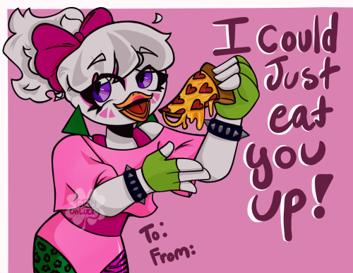 Chica Valentines Day Card! Im Thinking Of Making More With Some Of My Comfort Characters. Like Wally