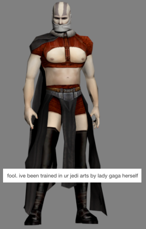 incorrect-kotor-quotes:Knights of the Old Republic + starwarsgenerator, part 6.Malak appearance mod 