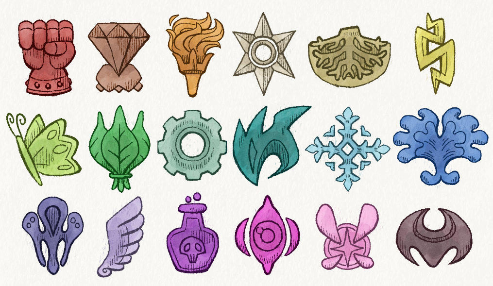 Pokemon type symbols