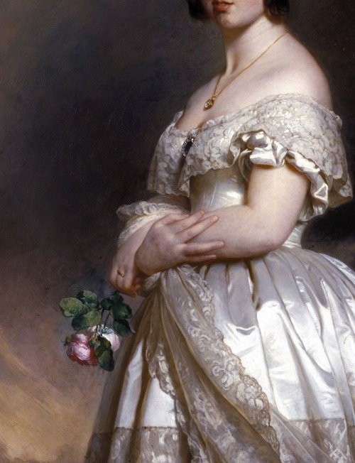 marie-duplessis: Winterhalter, Franz Xaver  detail from Queen Victoria 1842