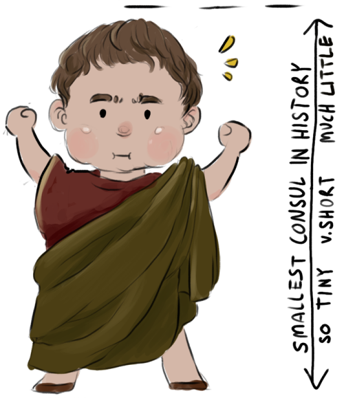 sarlyneart:mor smol romans, this time feat. tiny cicero “The greatest man in Rome, yet the smallest!