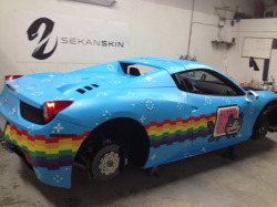 Archiemcphee:  Check Out This Awesome Meme On Wheels. Deadmau5 Recently Had His Ferrari