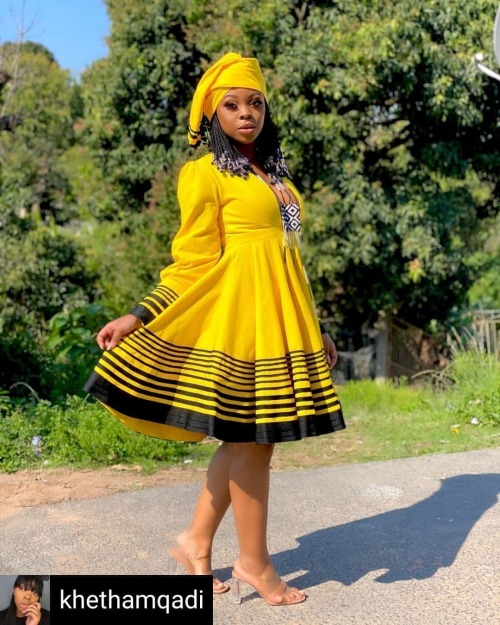 Making A Statement In Yellow! @khethamqadi: @zinhlemqadi1❤ African Fashion? Then the #AfriqOkin 