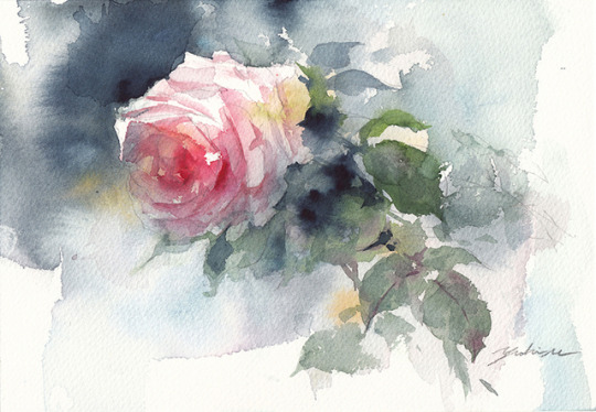 夜のしじま(the stillness of night) August.03.2019 watercolor size:227*158mm (SM) paper:water ford white (中目・300g/m2)