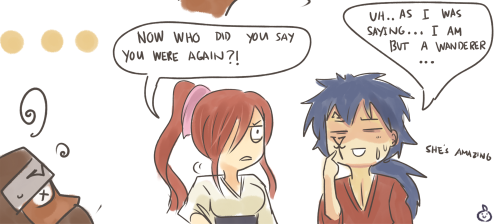blamedorange: FT x Samurai AU : Jellal is an ex-samurai assassin who is now just a wanderer trying to atone for his sins. One day, he meets Erza, the scary dojo owner …As you can see this is inspired (and kinda loosely based) from RuroKen series !!