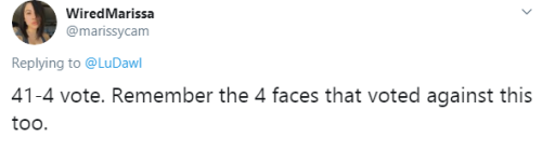 yungcrybby-anonymousbosch:  excalibelle:  xeknox:  goawfma: smh it sure took them a minute   Bitch wtf?     Ted Yoho, House Rep, R-FL, 3rd district. He is not running for re-election in 2020.  Thomas Massie, House Rep, R-KY, 4th district. He is running