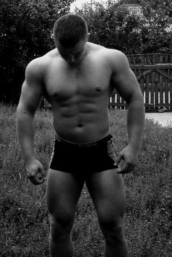 theruskies:  Russian muscle teen inspiration What a mighty powerful body for a young guy! I Get A Kick Out Of Russian Guys