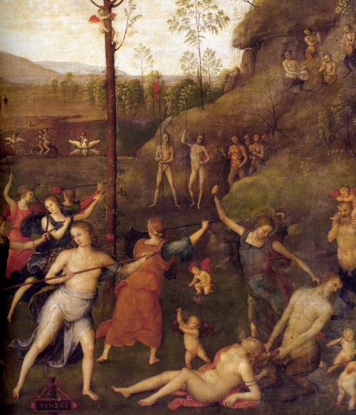 centuriespast:PERUGINO, PietroCombat of Love and Chastity (with details)1505Canvas, 160 x 191 c
