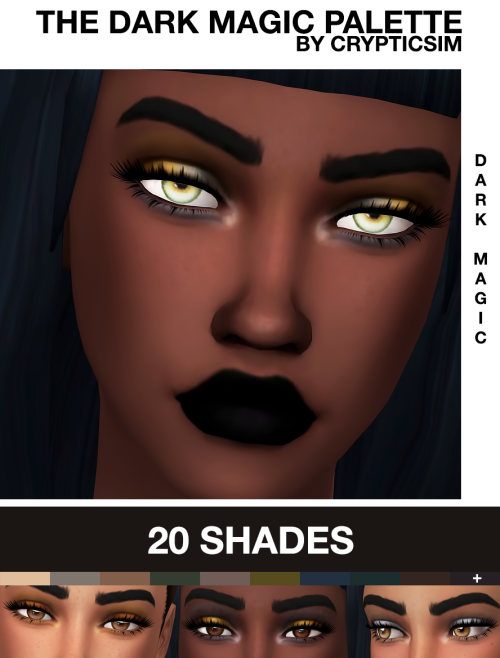 crypticsim: THE DARK MAGIC PALETTE The Dark Magic palette is one of four palettes from the Jaclyn Hi