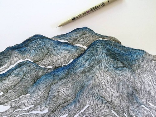 mymodernmet:Artist Combines Passion for Math, Nature, and Art to Create Incredible Topographical Art