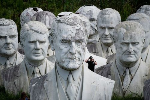 PHOTOS: Rescued busts of former U.S. presidents from the closed Presidents ParkHoward Hankins rescue