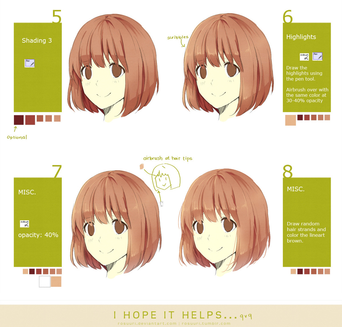 rosuuri:Quick and sloppy hair tutorial for anon. I don’t really do anything special