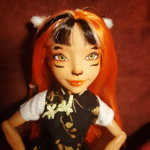 Got this doll done just in time for the year of the tiger! She uses a dcshg super girl doll as a bas