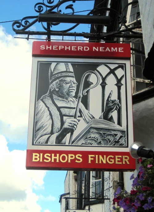 Pub Signs: Bishops Finger (sic), Canterbury, Kent, 2010.