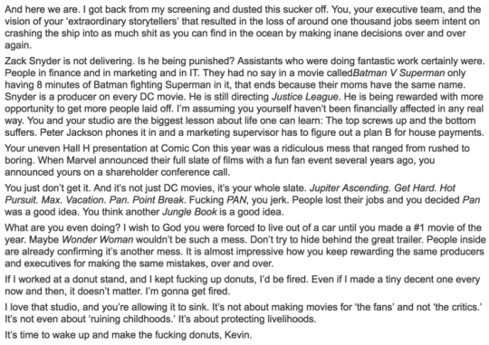 OMG READ THIS FORMER WARNER BROS EMPLOYEE FUCKING DRAG WARNER BROS AND DC HOLY SHIT